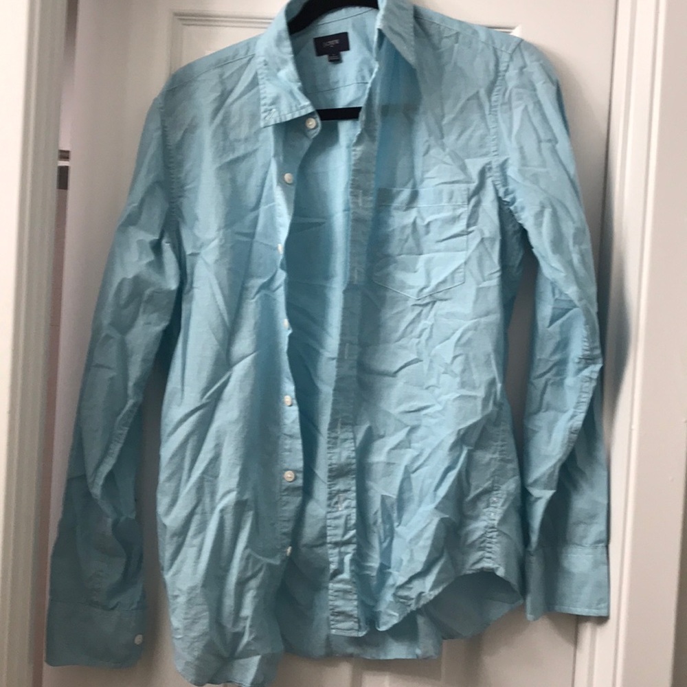 J Crew Green Button Down - Picture 2 of 3